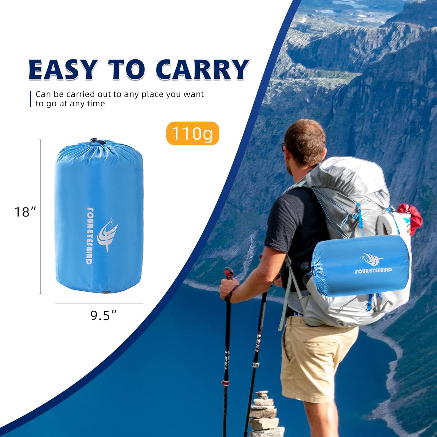 Envelope Sleeping Bag, Three Seasons Constant Temperature Sleeping Bag, Suitable for All Ages, Indoor Hotel Accommodation or Outdoor Travel… - Image 3